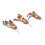 Giocattolo da masticare colorato per uccelli corda con perline 24cm 5