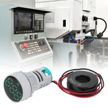 AD16-22DSA Numérique 0-100A Panneau rond en cristal 220V