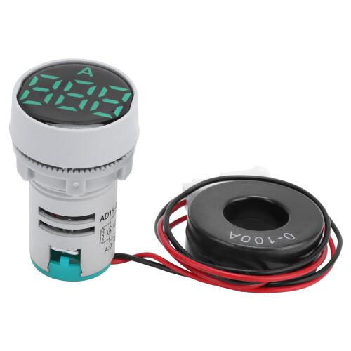 AD16-22DSA Numérique 0-100A Panneau rond en cristal 220V 1