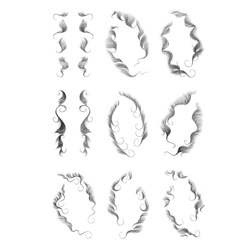 Adesivo tatuaggio per capelli 9 pezzi ED-010–018 11x16cm