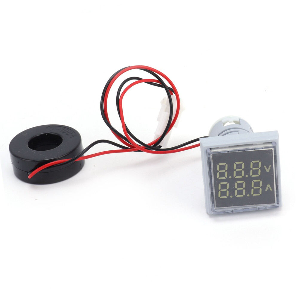 Current Signal Indicator Universal 2ÂDisplay Square Lamp Light 60~500V Ac Ad16â22Fvawhite 4621322549990