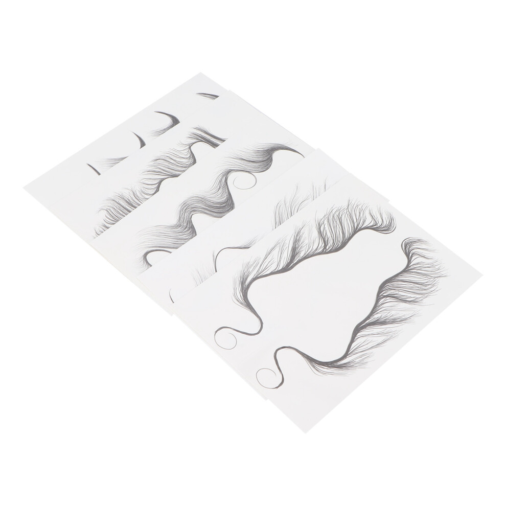 5Pcs Temporary Hair Tattoo Stickers Curly Hair Makeup Stickers Fake Hairline Tattoo Stickers