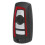 Smart Remote Car Key Shell Case 4 Button Replacement for 5 Series 7 Series 550i 535i 528i X3 14