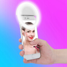 Anneau lumineux USB pour selfies 36 LED, 8  2  8 cm, blanc