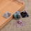 Pyramide en cristal d'améthyste violette, base de 3 cm (1,18 po) 9