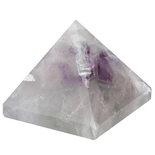 Pyramide en cristal d'améthyste violette, base de 3 cm (1,18 po) 2