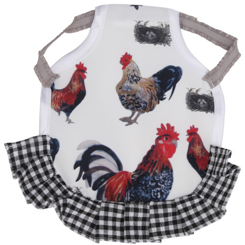 Selle de poulet Type C bord noir Tissu 22x22 cm 1