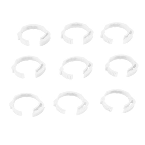 100 pièces d'anneaux de patte pour volailles avec boucles d'identification blanches 2