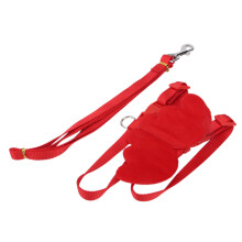 Ducks Imbracatura pettorale in nylon con corda da traino rossa XS