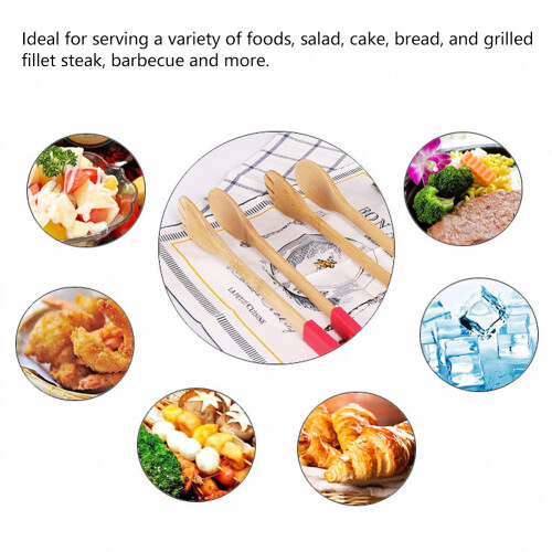 Pinza da buffet in legno per barbecue, 30x4x4 cm, rossa