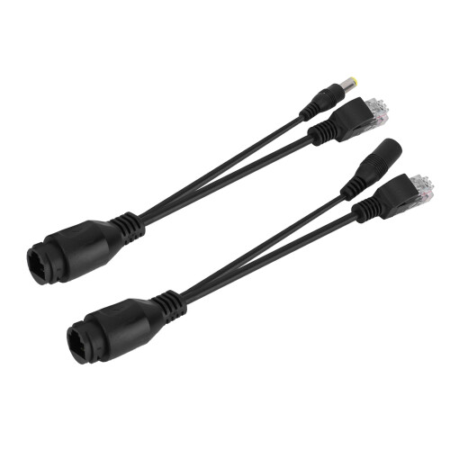 Splitteur PoE passif 12 V, 30-40 m, Noir