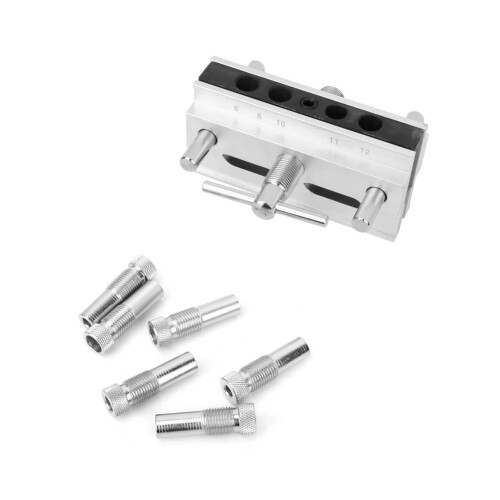 Woodworking Doweling Jig Tool Metal Drill Dowel Hole Self Centering Locator Diy 1