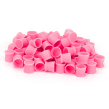 300 pezzi di tazze per tatuaggi in silicone, diametro 15 mm x altezza 13 mm, rosso