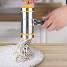 Macchina per pasta in acciaio inox 6x6x18 cm, 7 testine per stampi
