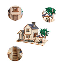 Villa puzzle 3D in legno - Dimensioni 14,5x21,5x14,5 cm