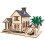 Villa puzzle 3D in legno - Dimensioni 14,5x21,5x14,5 cm 7