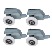 Lot de 4 roulettes durables pour porte de douche, pour verre de 5 Ă 6 mm, Ă roue unique