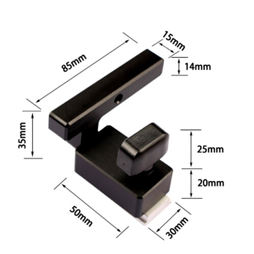 Menuiserie Rainure en T Guide à onglets n2 mini-limiteur en bakélite 2