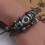 Bracciale in pelle intrecciata con perline Occhio Blu, 1 pezzo 4