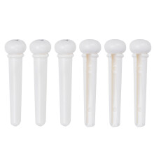 6 pezzi di perni del ponte in plastica per chitarra acustica 31,5 mm