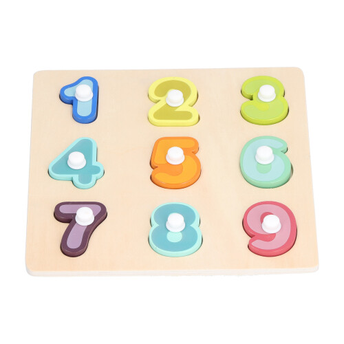 Puzzle numerici in legno con perni 18x18 cm per 36 mesi 1