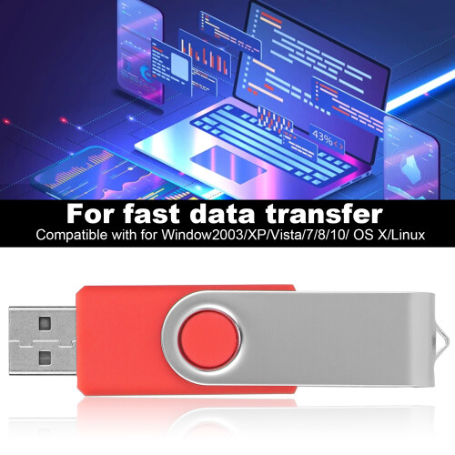 Clé USB rotative Candy Red USB 2.0 16 Go 2