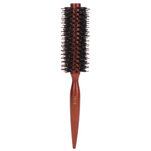 Brosse ronde de coiffage pour salon, bois/nylon 1