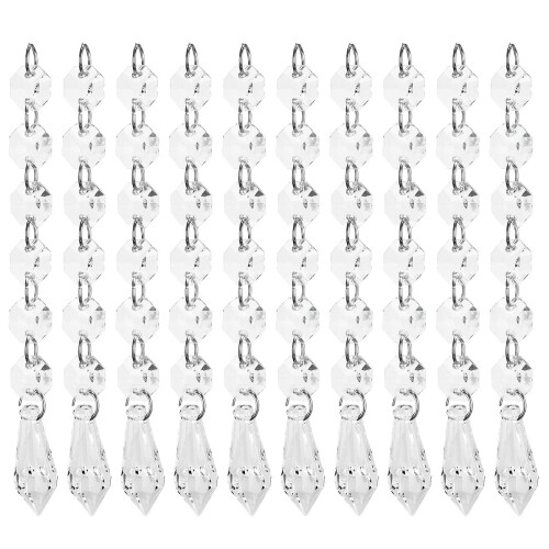 10 pezzi pendenti in acrilico 15cm trasparenti a goccia lunga 1