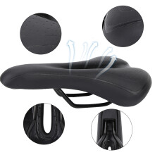 Sella per mountain bike e bici da strada 28x16cm nera gel PU