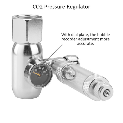 Regolatore CO2 da tavolo mini singolo argento 7,57  2,7 cm