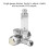 Regolatore CO2 da tavolo mini singolo argento 7,57  2,7 cm 6