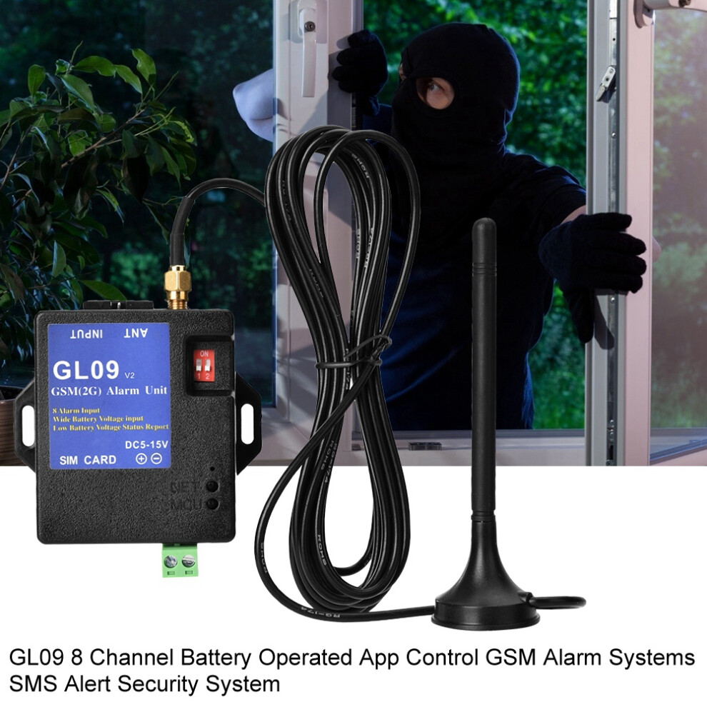 Gl09 8 Channel Battery Operated App Control Gsm Alarm Systems Sms Alert Security System 4611322561207