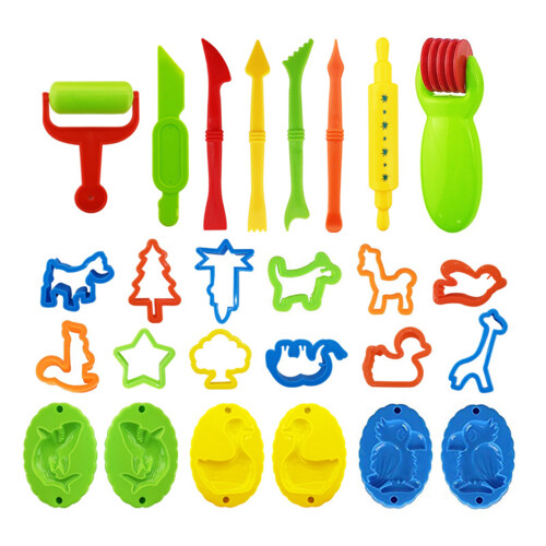 Ensemble d'outils en pâte à modeler, 26 pièces, couleur aléatoire 2