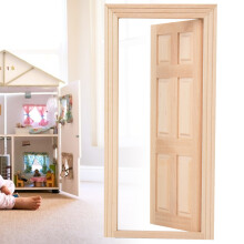 Porte de maison de poupée 1:12 en bois naturel 8,6  1,8  18 cm 57 g