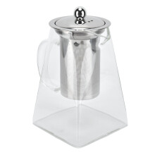 Teiera in vetro trasparente da 950 ml con filtro in acciaio inossidabile 304