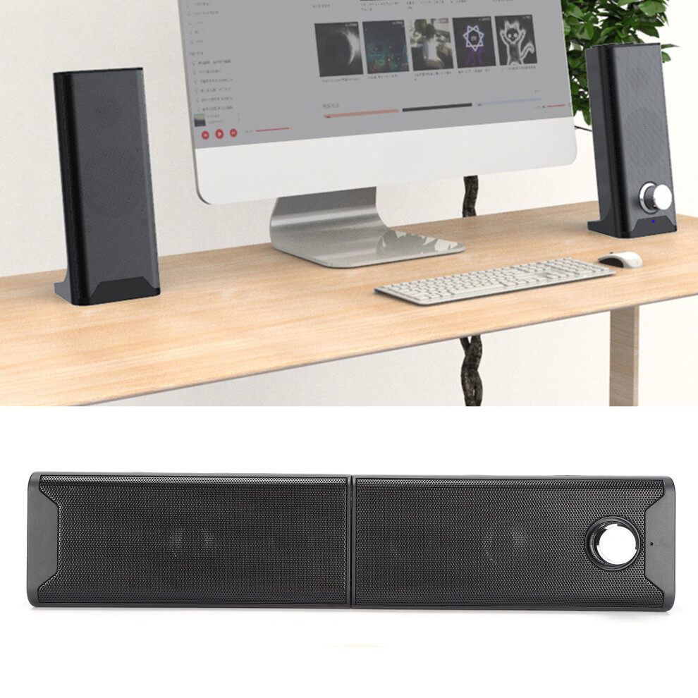 Computer Speakers Wired Multimedia Mini Strip Desktop Stereo Speaker With Subwoofer For Home Computer Laptop 4051322562345