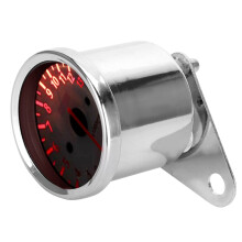 Tachymètre DC12V 0-13000 tr/min 65 mm Argent/Blanc