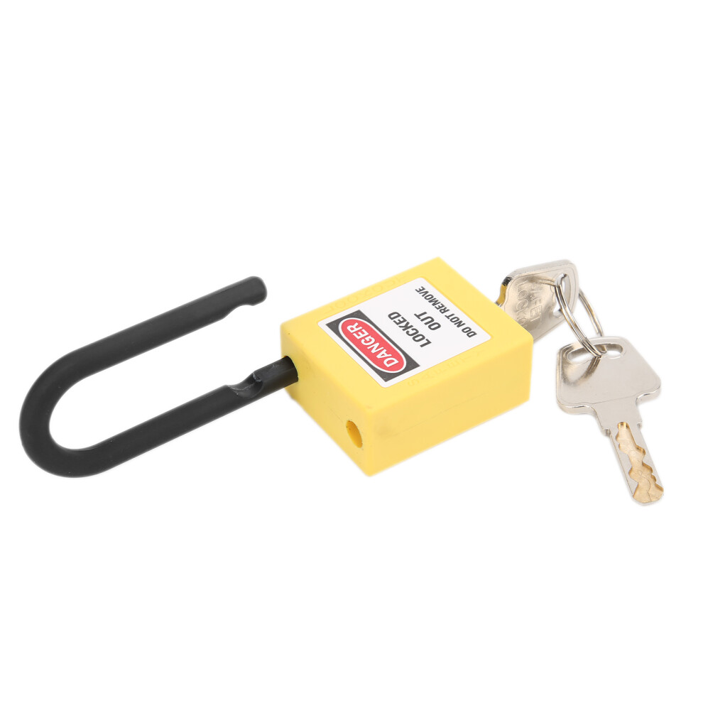 38Mm Lockout Lock Nylon Industrial Engineering Insulation Security Dustproof Device For Construction Siteyellow 3501322564302