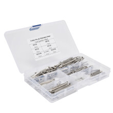175 pièces ensemble de goupilles fendues en acier inoxydable 304 M4x25,M5x50 argent