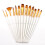 Ensemble de 13 pinceaux blancs nacrés - L1# R3/7/9# 3