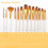 Ensemble de 13 pinceaux blancs nacrés - L1# R3/7/9# 4