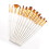 Ensemble de 13 pinceaux blancs nacrés - L1# R3/7/9# 5