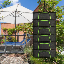Drying Net for Herbs 2/4/6/8 Layer Herb Drying Rack Hanging Foldable Mesh Drying Rack with Hooks Zipper Design for Herbs