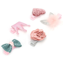 Pet Hair Clips Rose Crown Bows Head Flower Hair Pins Set Pet Grooming Accessories Supplies