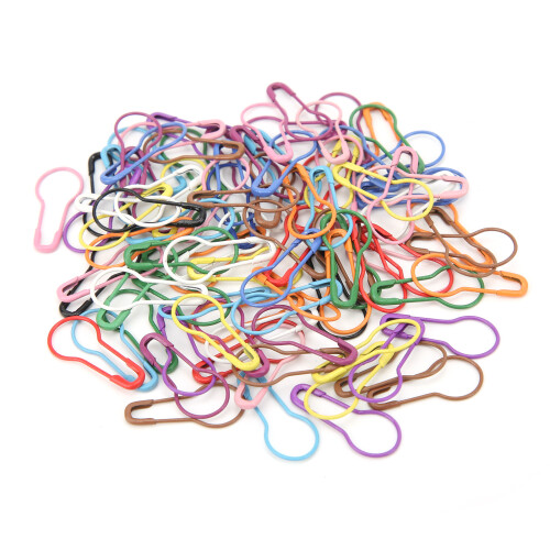100 pezzi di spilli di sicurezza Calabash - ferro/plastica, colore 1