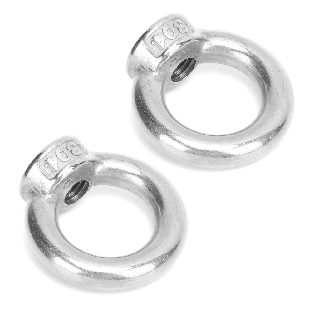 2Pcs Lifting Eye Nuts Stainless Steel Outdoor Water Tools For Ocean Industry Yachts Speedboatsm10 230Kg Load 7901322567499