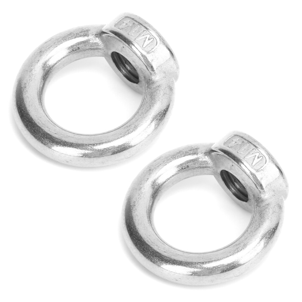 2Pcs Lifting Eye Nuts Stainless Steel Outdoor Water Tools For Ocean Industry Yachts Speedboatsm14 500Kg Load 3571322567481