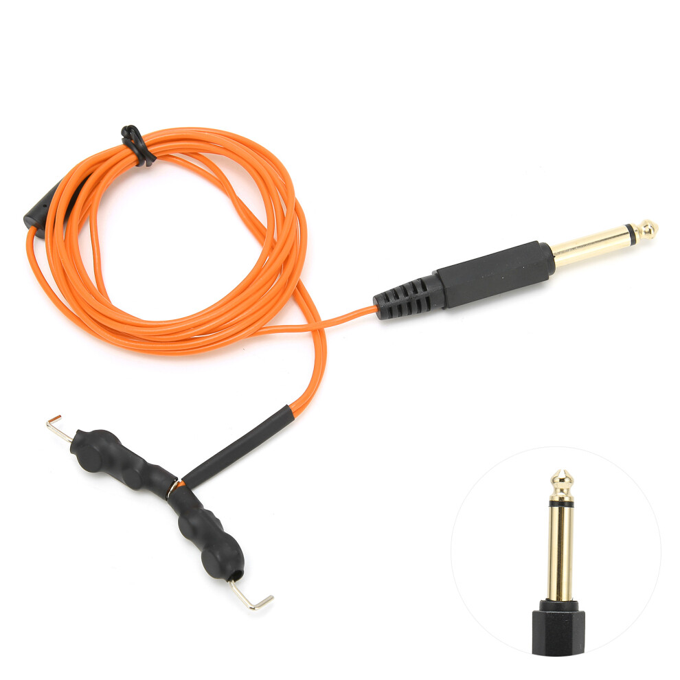 Tattoo Clip Cord Silicone Tattoo Machine Cables Hook Line Accessories Clip CordOrange
