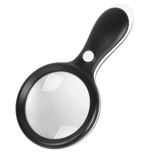 Loupe LED manuelle 10X 88mm noir/blanc, 3xAAA 2