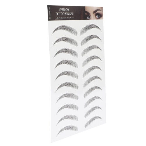 BLACK-09 Transferts de sourcils 148  210 mm noir